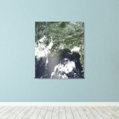 Satelliet-uitzicht van de Golf van Mexico Canvas Afdruk (Insitu (Houten vloer))