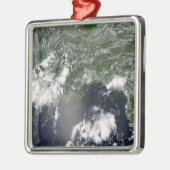 Satelliet-uitzicht van de Golf van Mexico Metalen Ornament (Links)