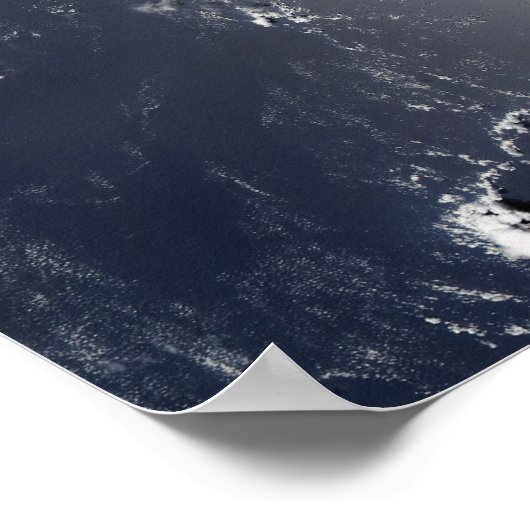 Satelliet-uitzicht van de Golf van Mexico Poster (Hoek)