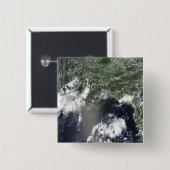 Satelliet-uitzicht van de Golf van Mexico Vierkante Button 5,1 Cm (Voorkant /achterkant)