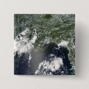 Satelliet-uitzicht van de Golf van Mexico Vierkante Button 5,1 Cm