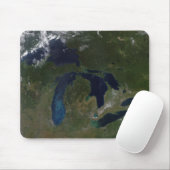 Satelliet-uitzicht van de Grote Meren Muismat (Met muis)