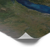 Satelliet-uitzicht van de Grote Meren Poster (Hoek)