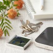 Satelliet-uitzicht van de Grote Meren Sleutelhanger (Zijkant)