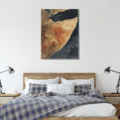 Satelliet-uitzicht van de Hoorn van Afrika Canvas Afdruk (Insitu (Slaapkamer))