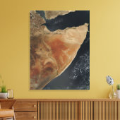 Satelliet-uitzicht van de Hoorn van Afrika Canvas Afdruk (Insitu (Woonkamer))