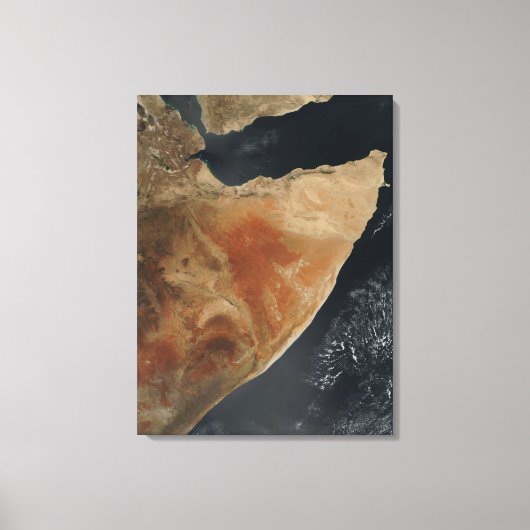 Satelliet-uitzicht van de Hoorn van Afrika Canvas Afdruk (Voorkant)