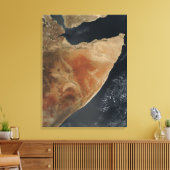 Satelliet-uitzicht van de Hoorn van Afrika Canvas Afdruk (Insitu (Woonkamer))
