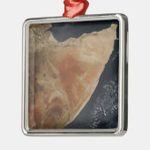 Satelliet-uitzicht van de Hoorn van Afrika Metalen Ornament (Links)