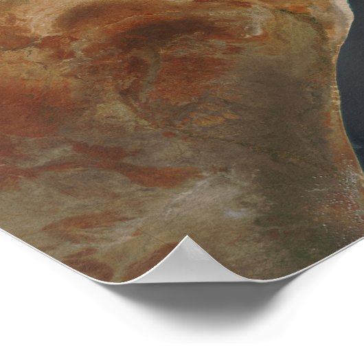 Satelliet-uitzicht van de Hoorn van Afrika Poster (Hoek)