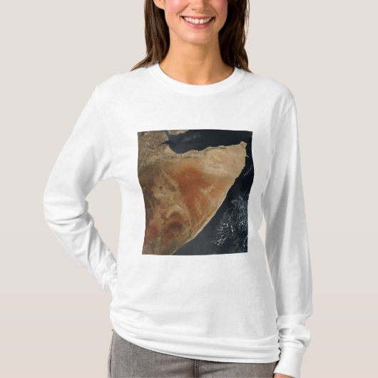 Satelliet-uitzicht van de Hoorn van Afrika T-shirt (Voorkant)