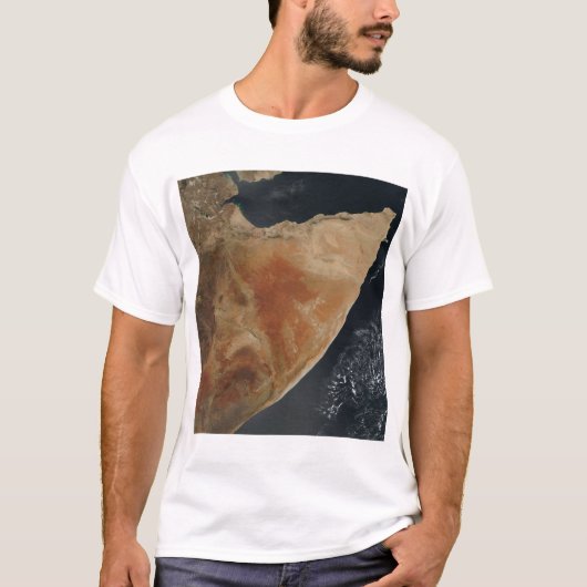 Satelliet-uitzicht van de Hoorn van Afrika T-shirt (Voorkant)