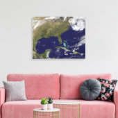 Satelliet-uitzicht van de oostkust van de Verenigd Canvas Afdruk (Insitu (Woonkamer))