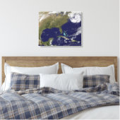 Satelliet-uitzicht van de oostkust van de Verenigd Canvas Afdruk (Insitu (Slaapkamer))