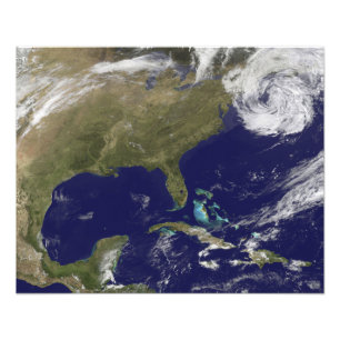 Satelliet-uitzicht van de oostkust van de Verenigd Foto Afdruk