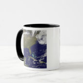 Satelliet-uitzicht van de oostkust van de Verenigd Mok (Voorkant links)