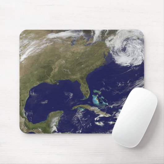 Satelliet-uitzicht van de oostkust van de Verenigd Muismat (Met muis)