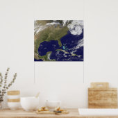 Satelliet-uitzicht van de oostkust van de Verenigd Poster (Keuken)