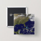Satelliet-uitzicht van de oostkust van de Verenigd Vierkante Button 5,1 Cm (Voorkant /achterkant)