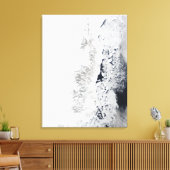 Satelliet-uitzicht van de oostkust van Greenlan Canvas Afdruk (Insitu (Woonkamer))