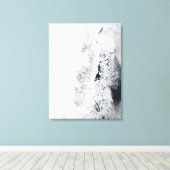 Satelliet-uitzicht van de oostkust van Greenlan Canvas Afdruk (Insitu (Houten vloer))