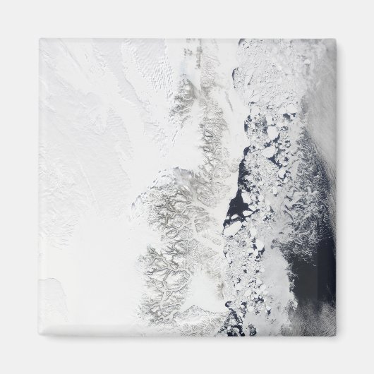 Satelliet-uitzicht van de oostkust van Greenlan Magneet (Voorkant)