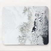 Satelliet-uitzicht van de oostkust van Greenlan Muismat (Voorkant)