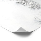 Satelliet-uitzicht van de oostkust van Greenlan Poster (Hoek)