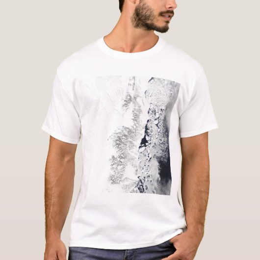 Satelliet-uitzicht van de oostkust van Greenlan T-shirt (Voorkant)