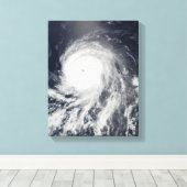 Satelliet-uitzicht van de orkaan Celia Canvas Afdruk (Insitu (Houten vloer))