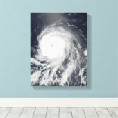 Satelliet-uitzicht van de orkaan Celia Canvas Afdruk (Insitu (Houten vloer))
