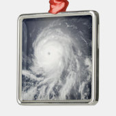 Satelliet-uitzicht van de orkaan Celia Metalen Ornament (Links)