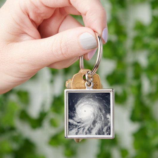 Satelliet-uitzicht van de orkaan Celia Sleutelhanger (Hand)