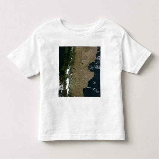 Satelliet-uitzicht van de regio Patagonia Kinder Shirts (Voorkant)