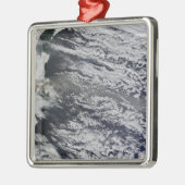 Satelliet uitzicht van een aspluim 3 metalen ornament (Links)