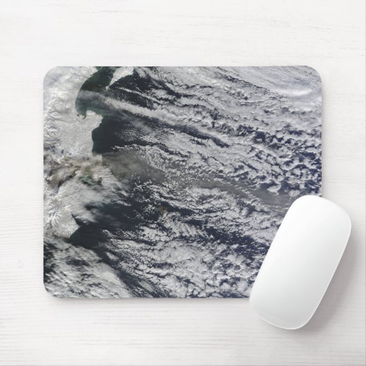 Satelliet uitzicht van een aspluim 3 muismat (Met muis)