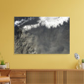 Satelliet uitzicht van een aspluim 4 canvas afdruk (Insitu (Woonkamer))