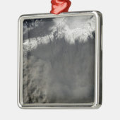 Satelliet uitzicht van een aspluim 4 metalen ornament (Links)