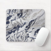 Satelliet-uitzicht van een gletsjer van de Himalay Muismat (Met muis)