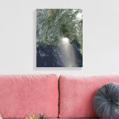 Satelliet-uitzicht van een olieramp canvas afdruk (Insitu (Woonkamer))