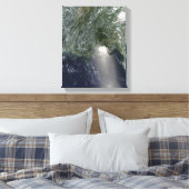 Satelliet-uitzicht van een olieramp canvas afdruk (Insitu (Slaapkamer))