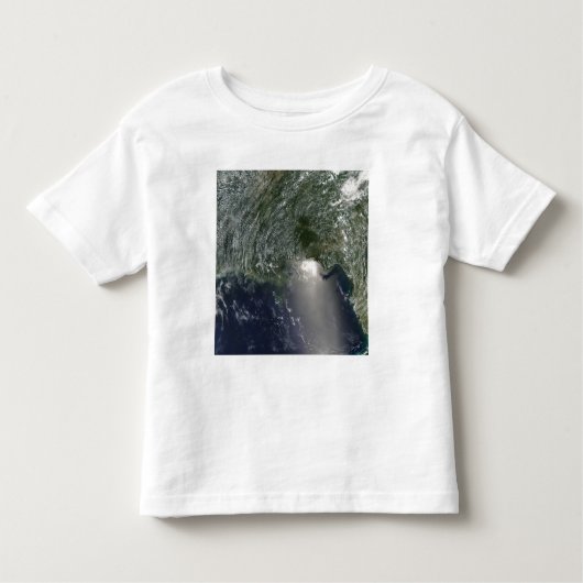 Satelliet-uitzicht van een olieramp kinder shirts (Voorkant)
