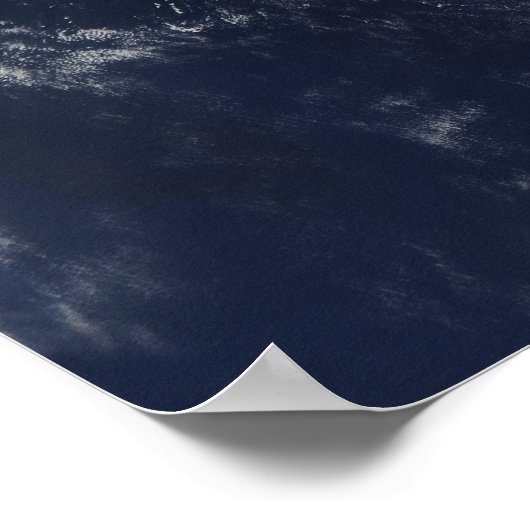 Satelliet-uitzicht van een olieramp poster (Hoek)