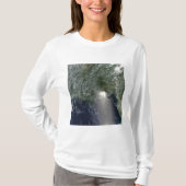 Satelliet-uitzicht van een olieramp t-shirt (Voorkant)