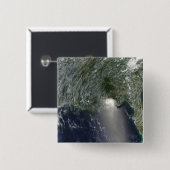 Satelliet-uitzicht van een olieramp vierkante button 5,1 cm (Voorkant /achterkant)