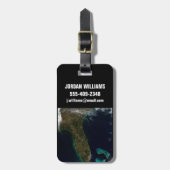 Satelliet Uitzicht van Florida. Bagagelabel (Voorkant verticaal)