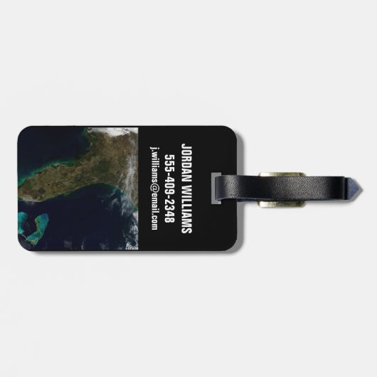 Satelliet Uitzicht van Florida. Bagagelabel (Achterkant horizontaal)