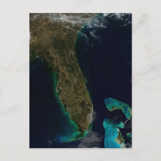 Satelliet Uitzicht van Florida. Briefkaart (Voorkant)