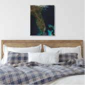 Satelliet Uitzicht van Florida. Canvas Afdruk (Insitu (Slaapkamer))