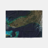 Satelliet Uitzicht van Florida. Fleece Deken (Voorkant (Horizontaal))